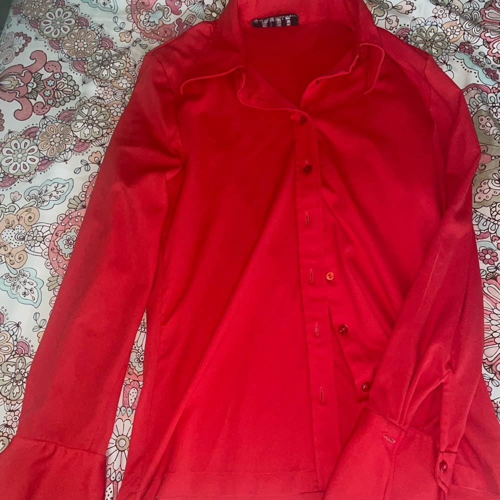 Red Button Up